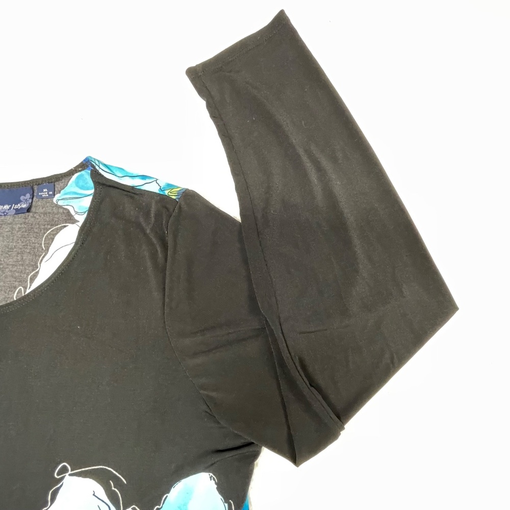 Susan Graver XL floral print top - Picture 6 of 12